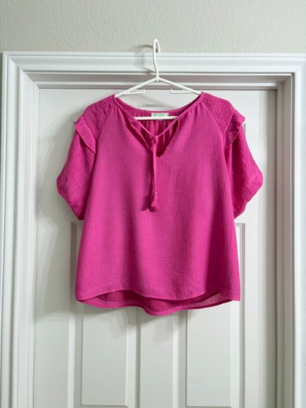 Jade Melody Tam Brand Women's Pink Blouse, Size XS